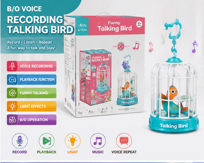 Interactive Voice Recording Talking Bird Toy