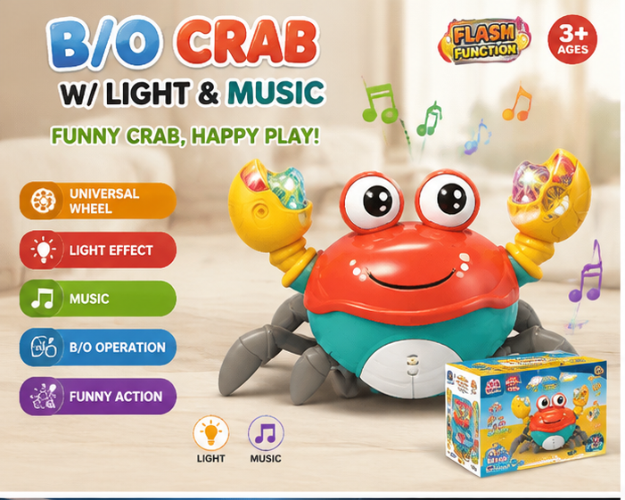 Dancing Crab Toy with Lights & Music