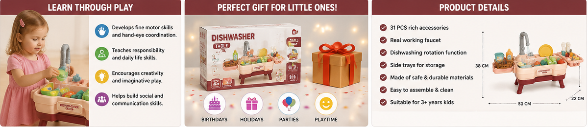 31-Piece Dishwasher Play Set