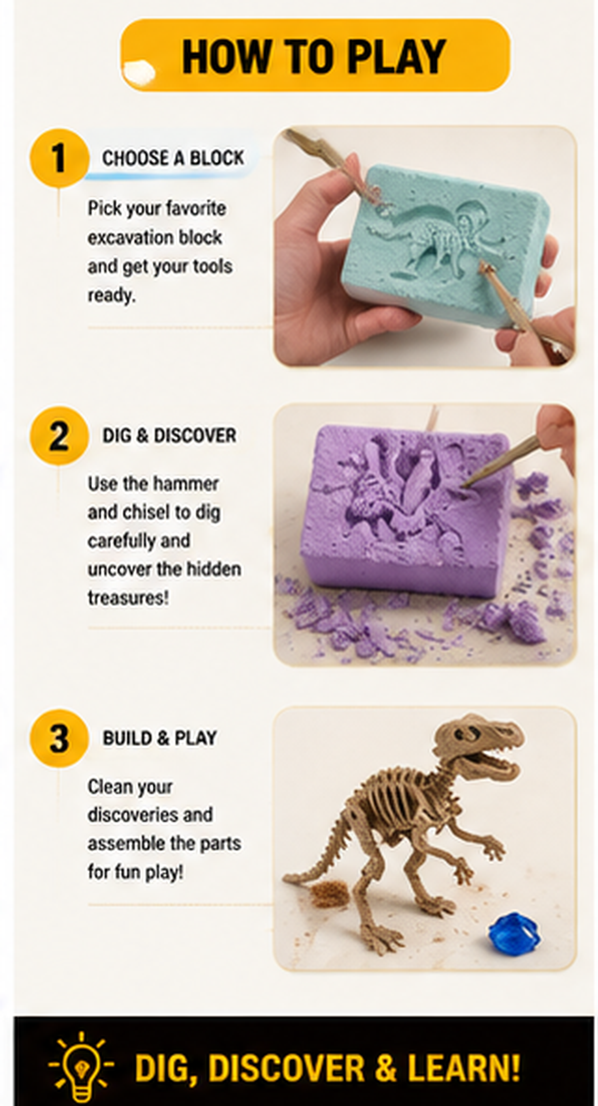 3-in-1 DIY Excavation Mystery Kit
