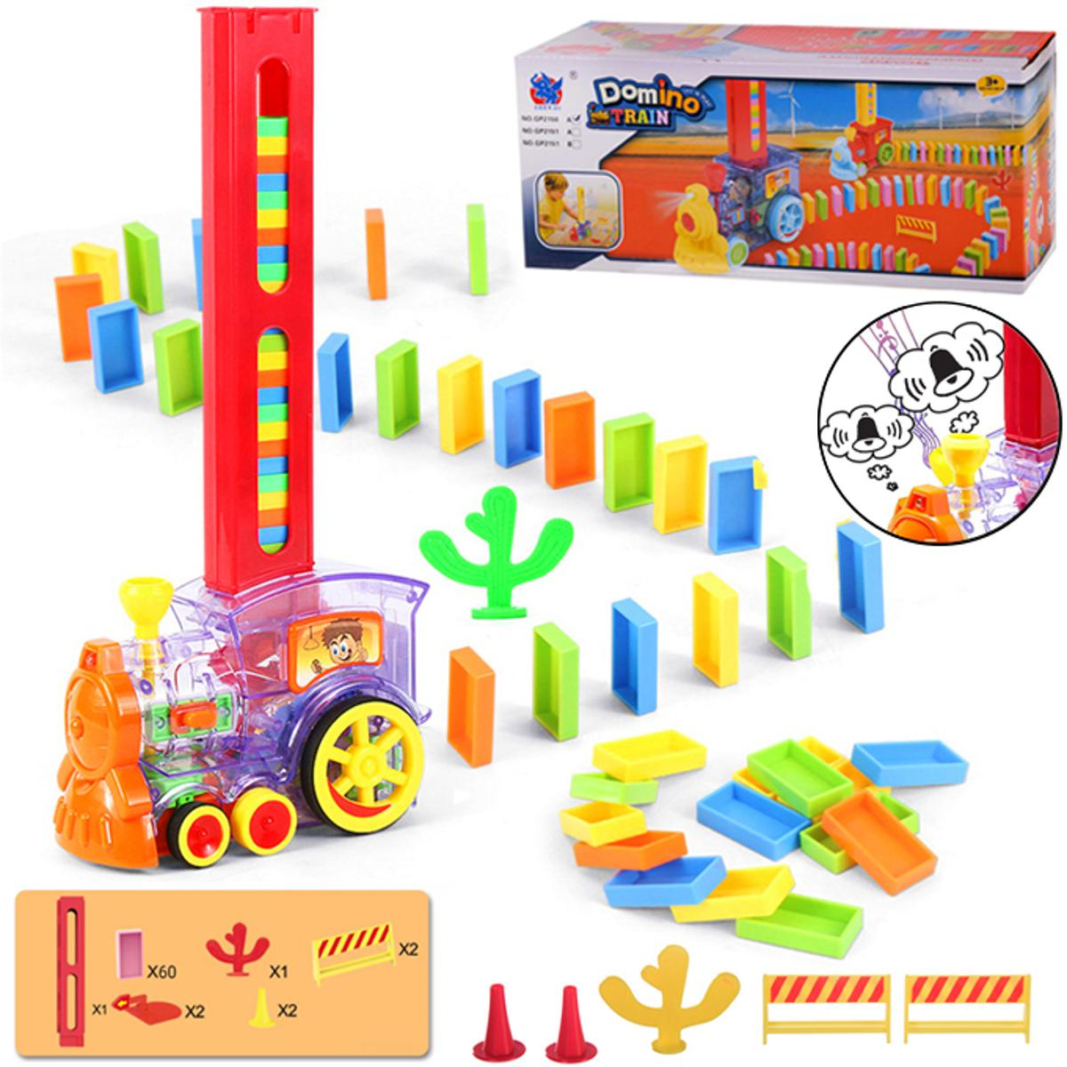 Automatic Domino Train Set for Kids