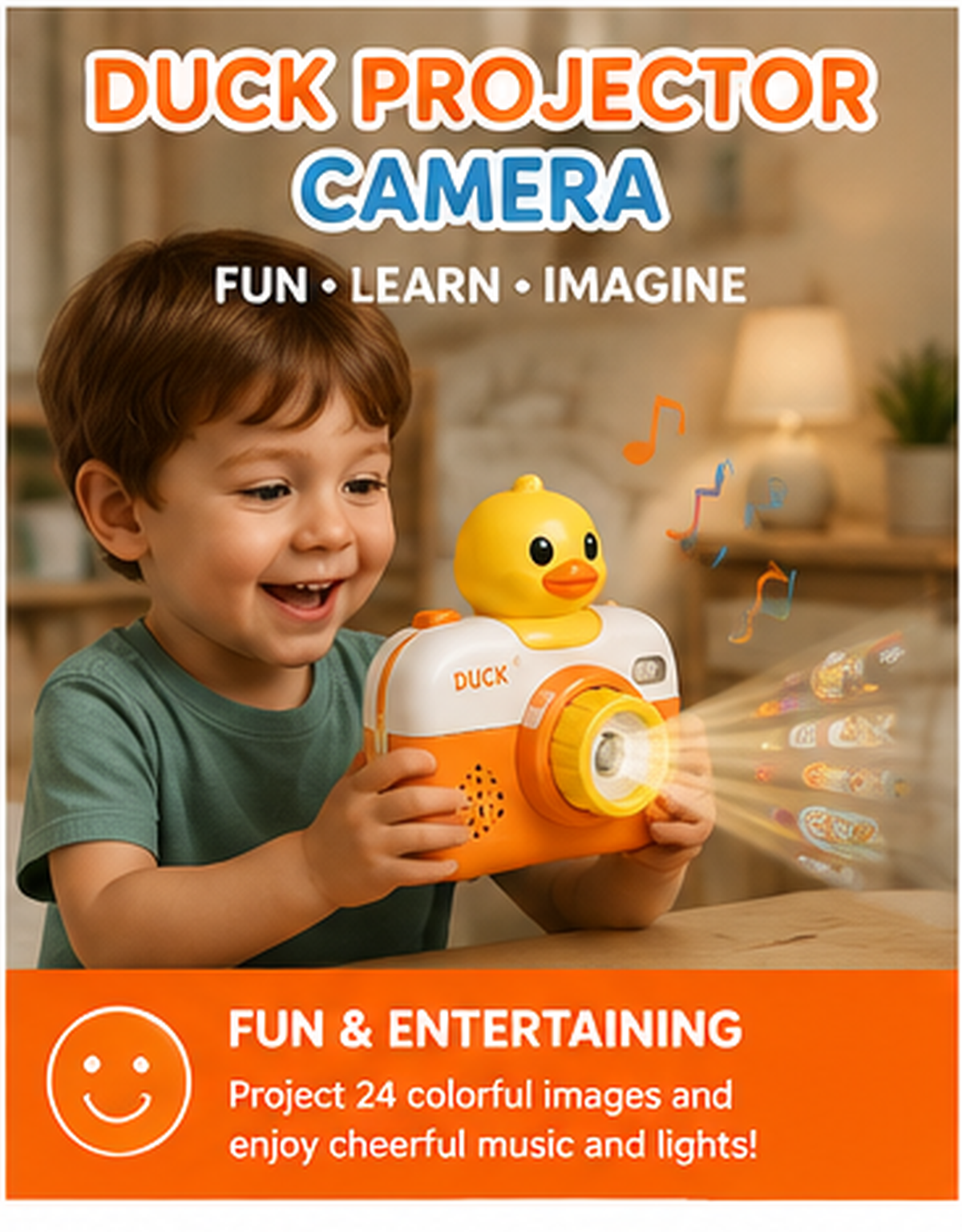 Duck Projector Camera for Kids