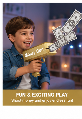 Golden Money Gun Toy