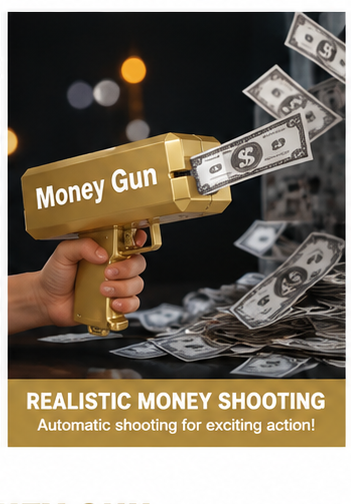 Golden Money Gun Toy
