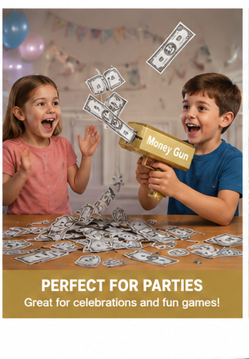 Golden Money Gun Toy