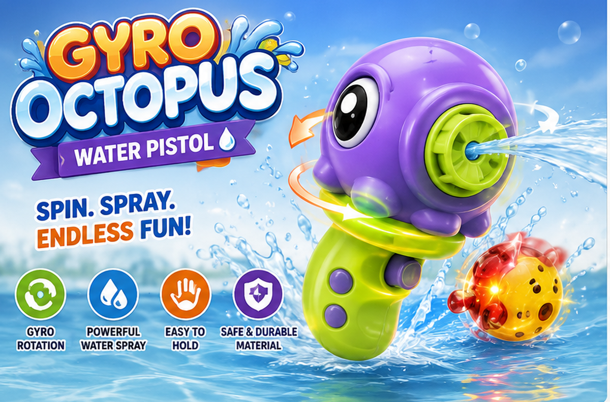12-Piece Gyro Octopus Water Pistol Set