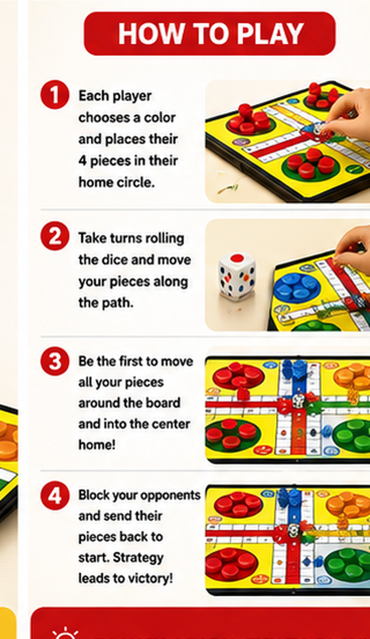 Kids Magnetic Ludo Board Game Set