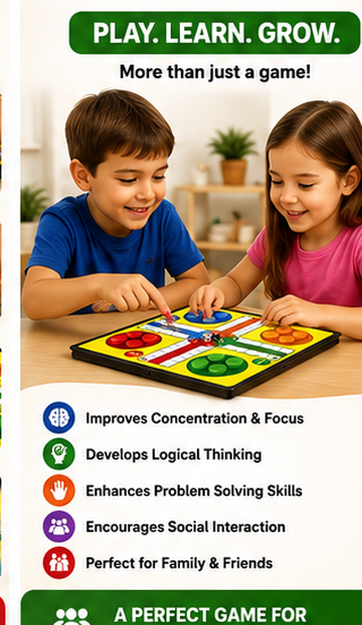Kids Magnetic Ludo Board Game Set