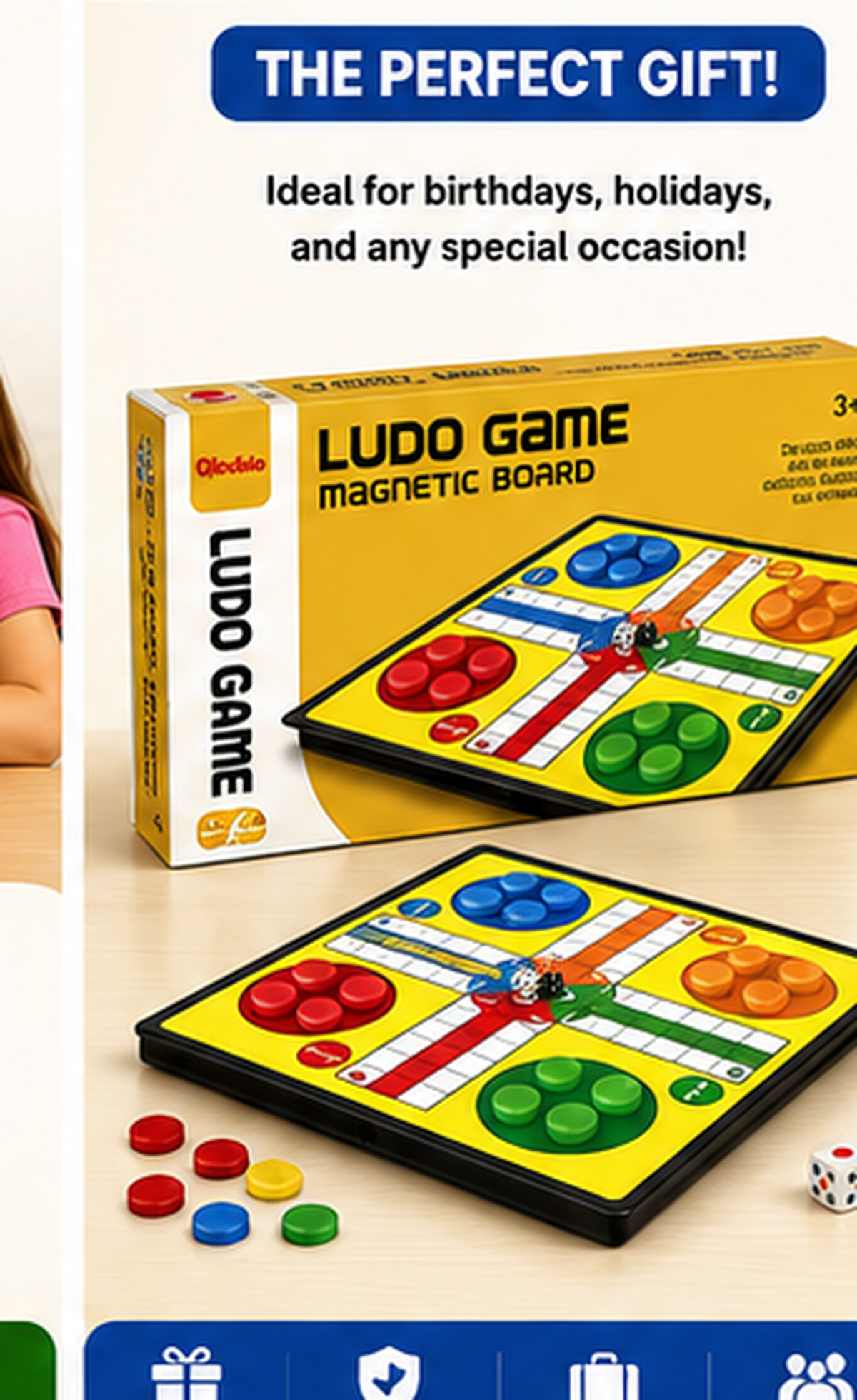 Kids Magnetic Ludo Board Game Set