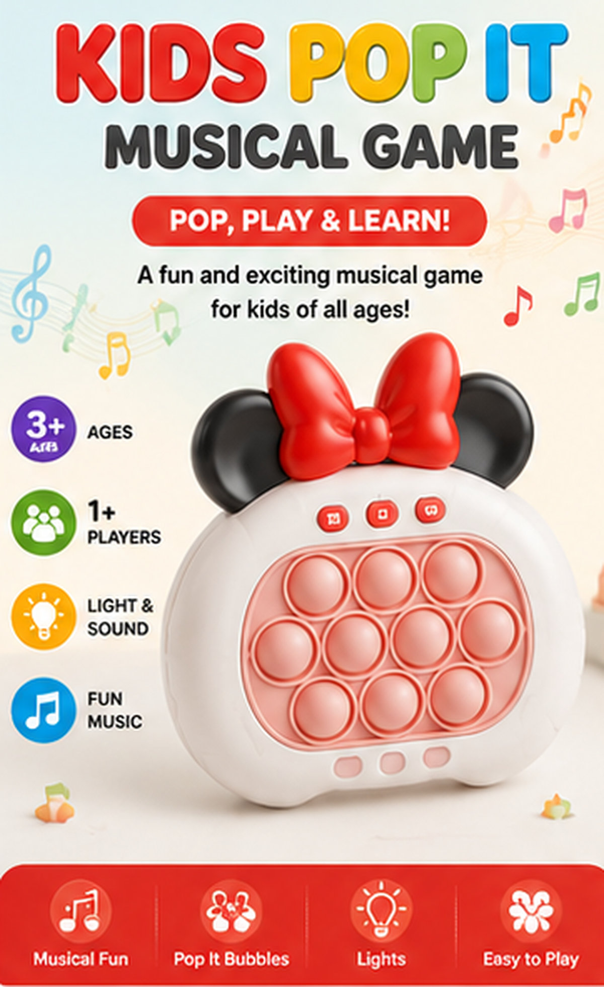Kids Pop-It Musical Game