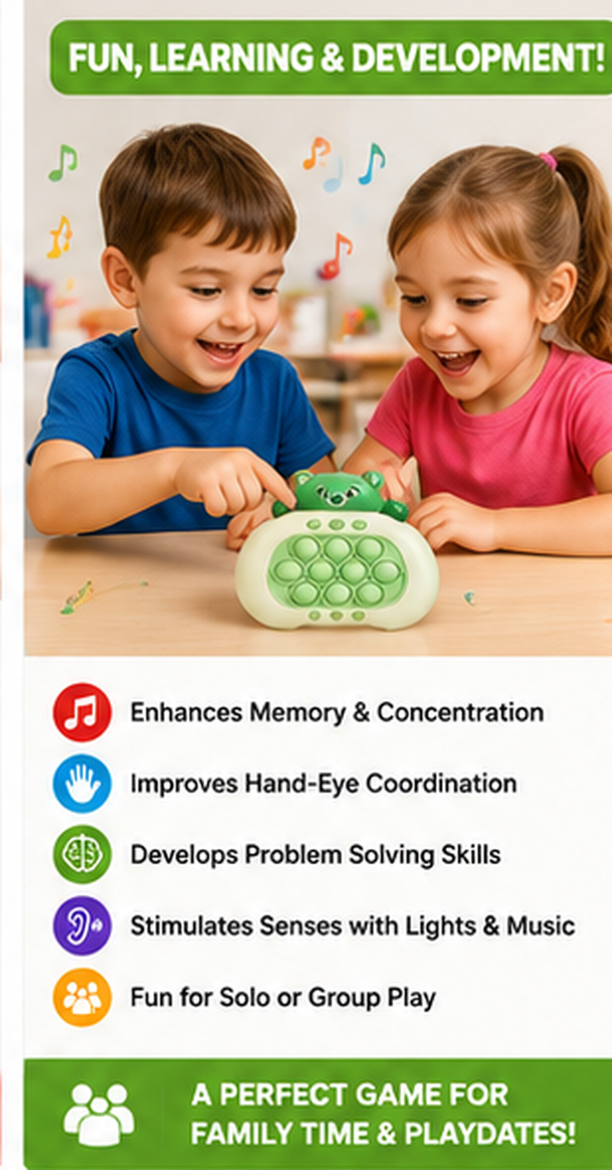 Kids Pop-It Musical Game