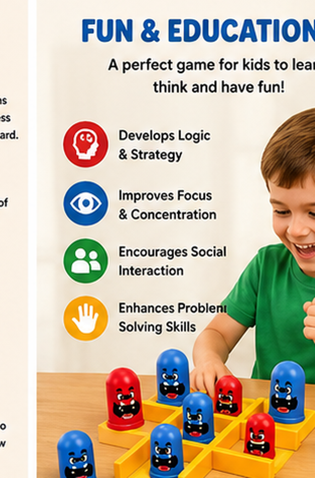 Kids Tic-Tac-Toe Chess Game