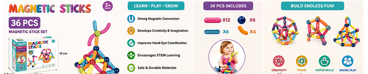 Magnetic Sticks Building Set