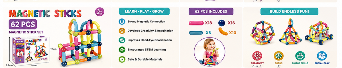 Magnetic Sticks Building Set