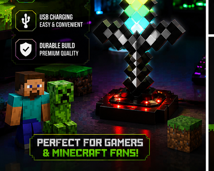 Rechargeable Pixel Sword Display Toy