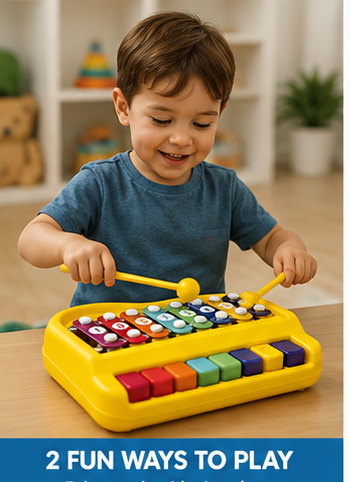 2-in-1 Piano & Xylophone Musical Toy