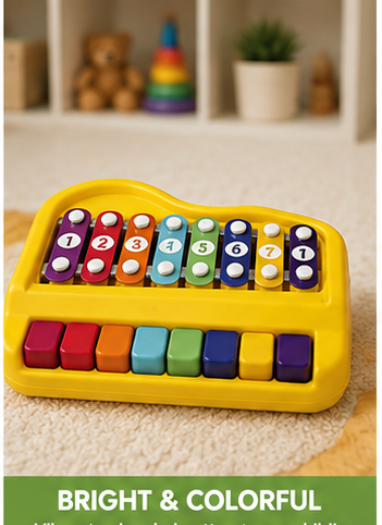 2-in-1 Piano & Xylophone Musical Toy
