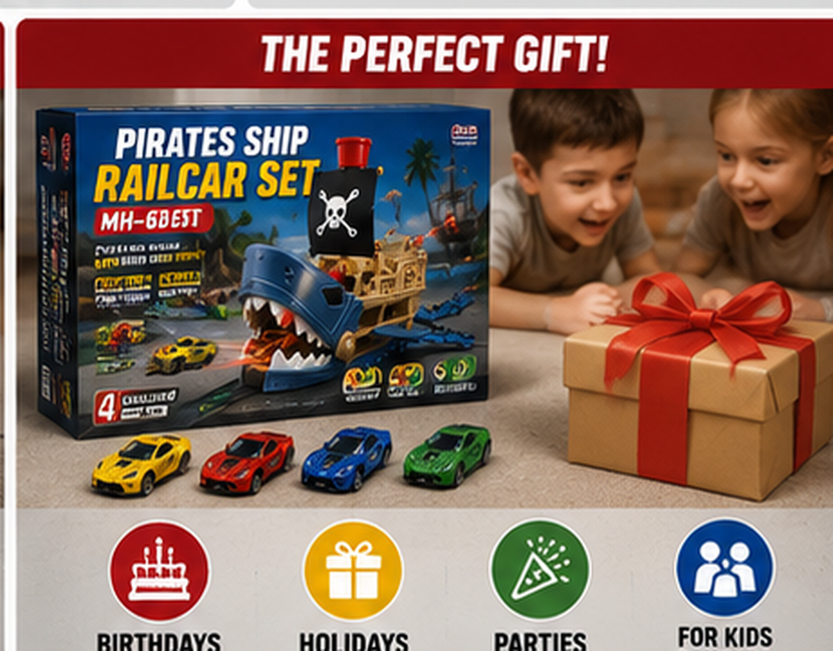 Pirate Ship Railcar Set