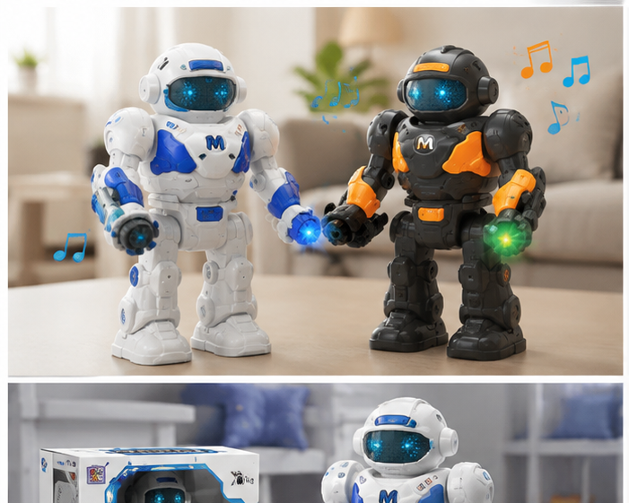 Interactive Robot Warrior Toy with Lights & Music