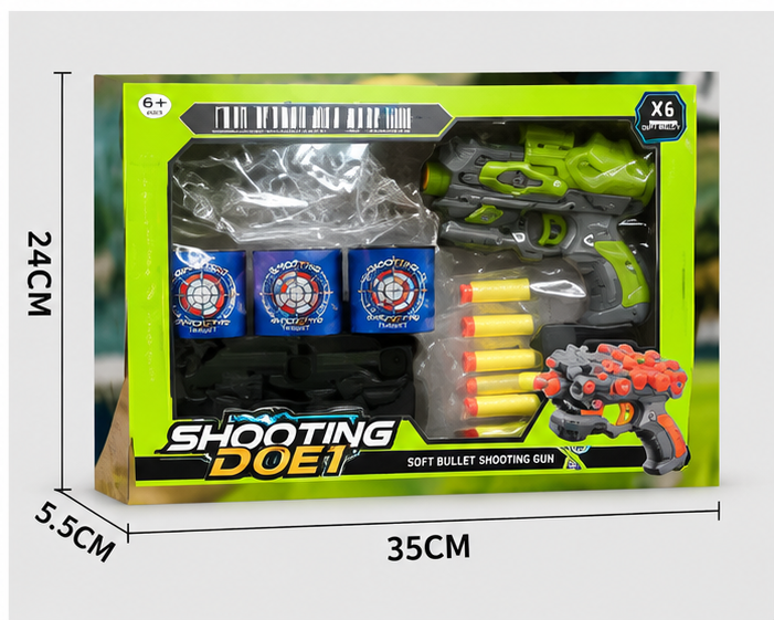 Soft Foam Bullet Shooting Toy Gun Set