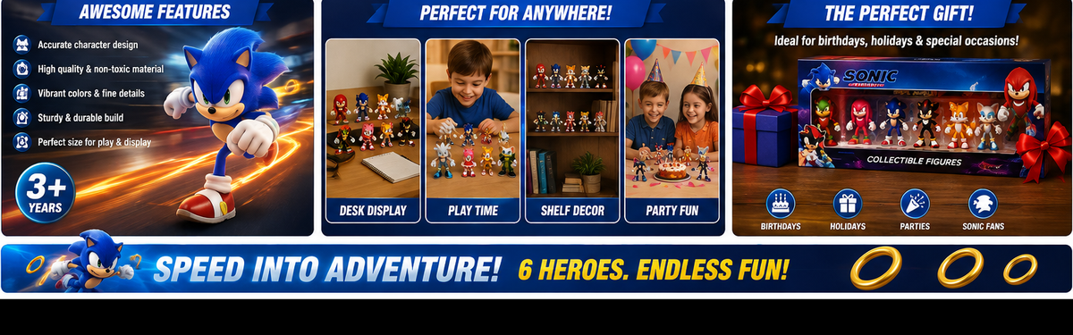 Sonic Character Figure Set – 6