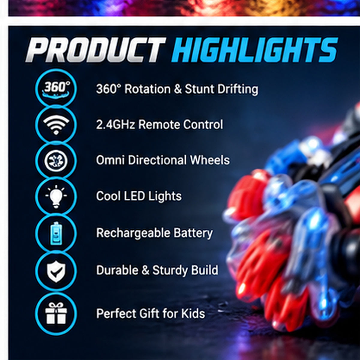 RC 2.4GHz 360° Stunt Drift Car