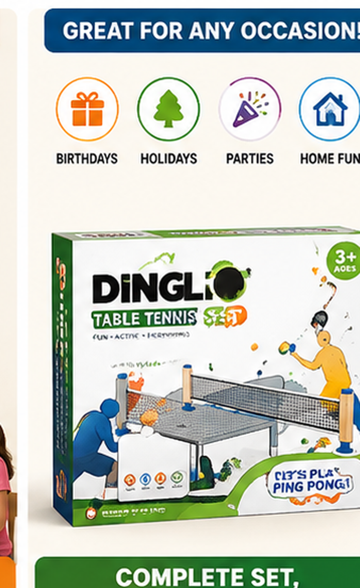 Kids Table Tennis Set