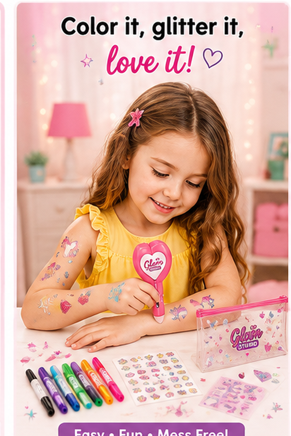 Kids Tattoo Art Pen Set – 7-Color